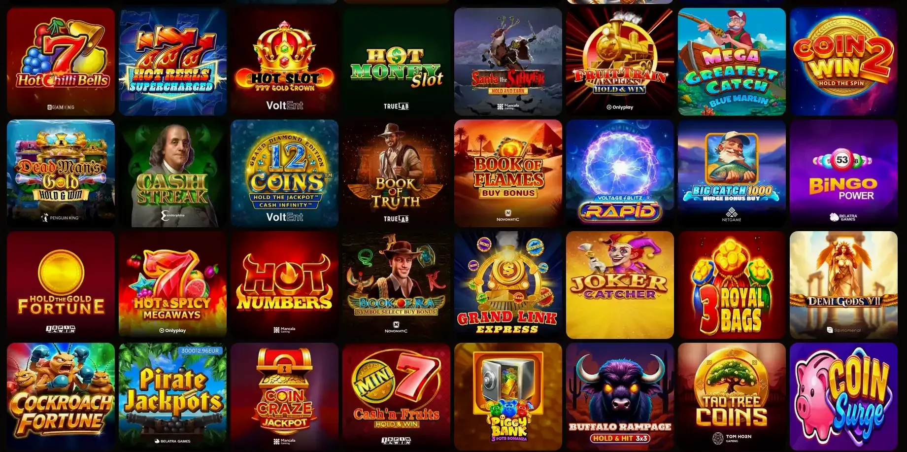 Игровой каталог Monro casino
